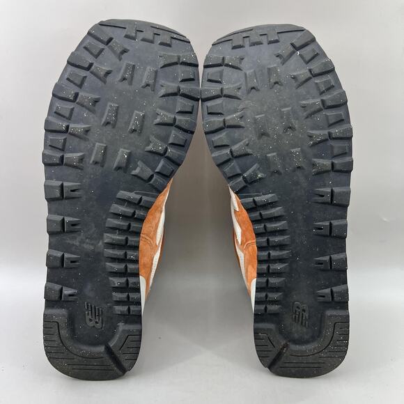 New Balance 574 Classic Shoes Mens Size 11 D Orange Suede Running ENCAP Sneakers - Picture 7 of 8